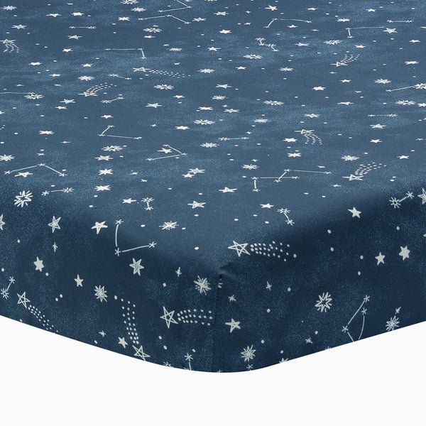 Sky Rocket Cotton Fitted Crib Sheet by Lambs & Ivy
