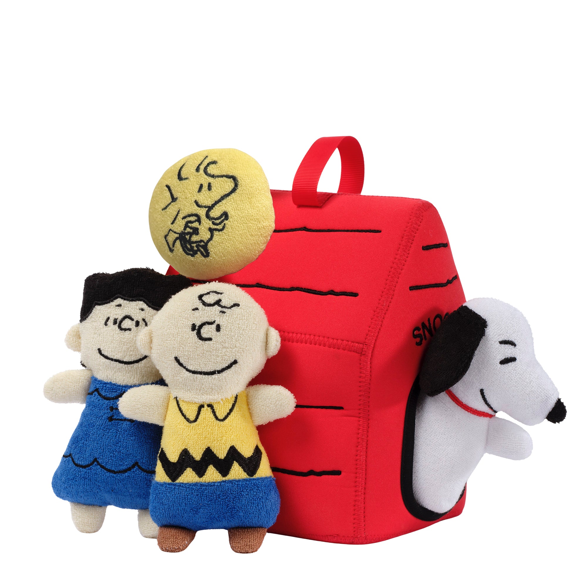 SNOOPY & WOODSTOCK ぬいぐるみセット 赤パーカー Snoopy & Friends Peanuts Baby/Toddler Terry Bath Toy Set – Lambs & Ivy