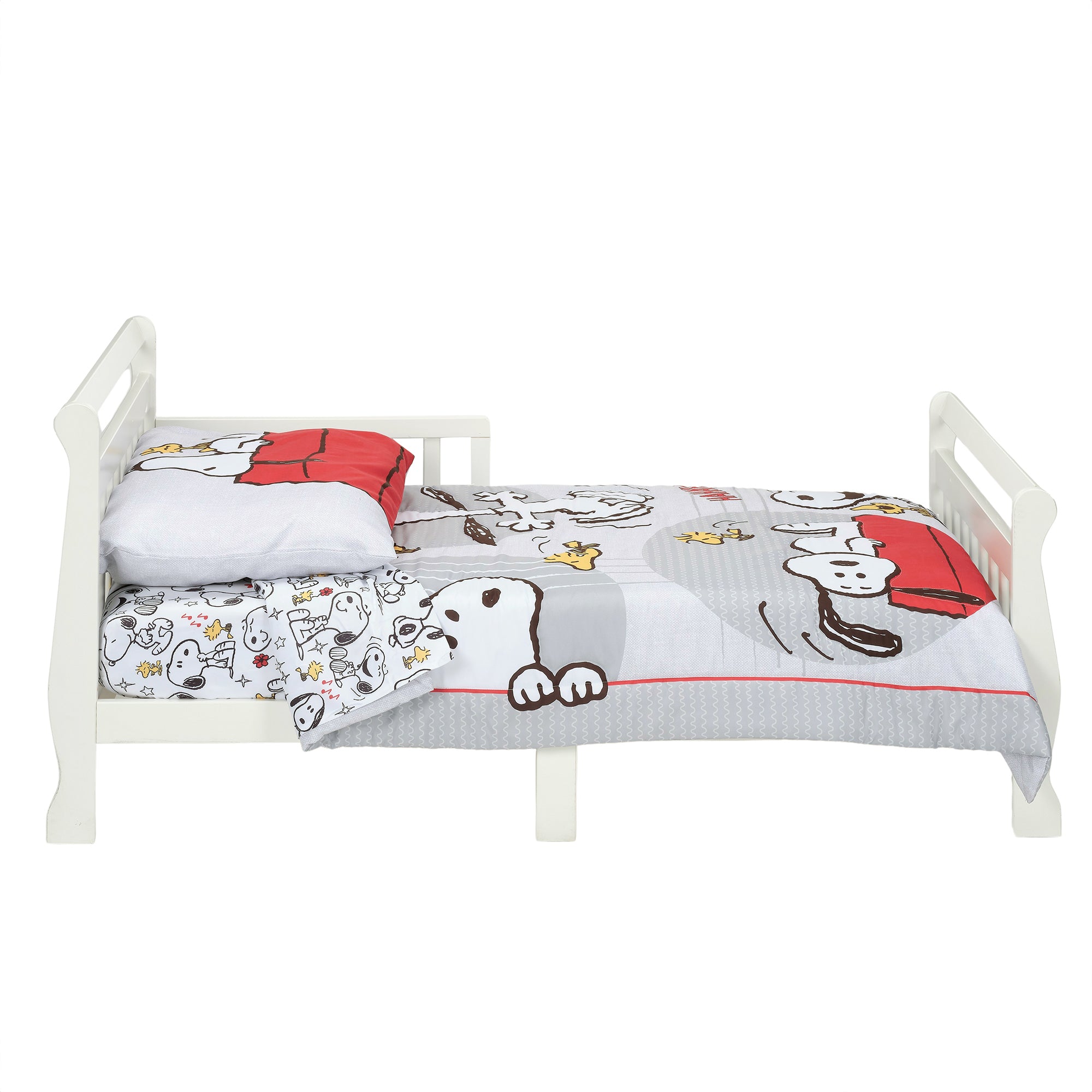 Snoopy Love 4-Piece Toddler Bedding Set - Gray/Red/White – Lambs & Ivy