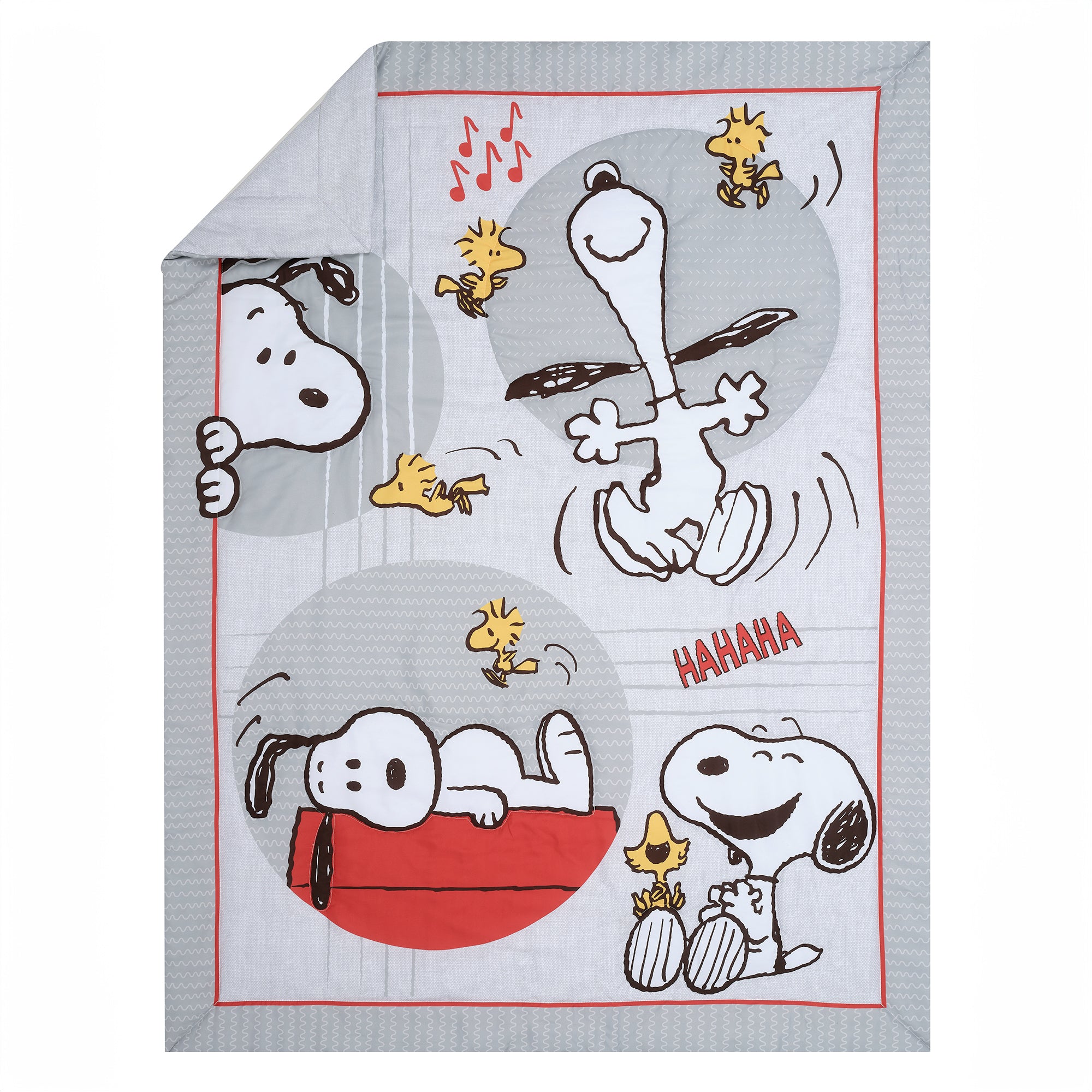 Snoopy Love 4-Piece Toddler Bedding Set - Gray/Red/White – Lambs & Ivy