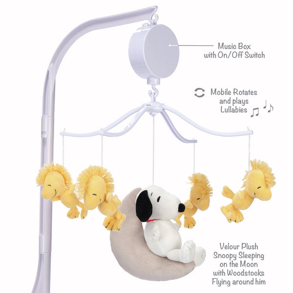 Snoopy Love Musical Baby Crib Mobile by Bedtime Originals