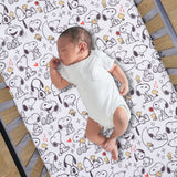 Snoopy Love Fitted Crib Sheet by Bedtime Originals