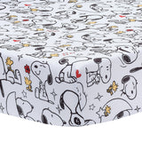 Snoopy Love Fitted Crib Sheet by Bedtime Originals