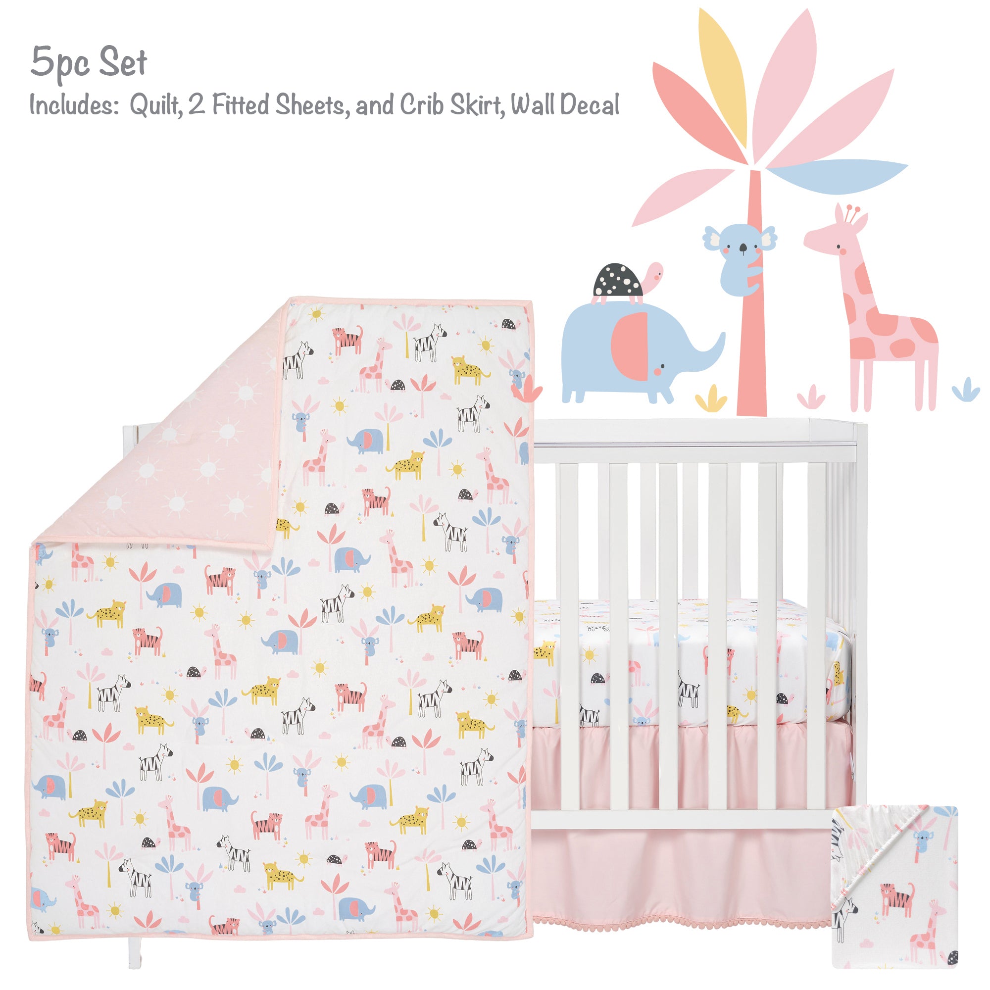 Snuggle Jungle 5-Piece Crib Bedding Set by Lambs & Ivy