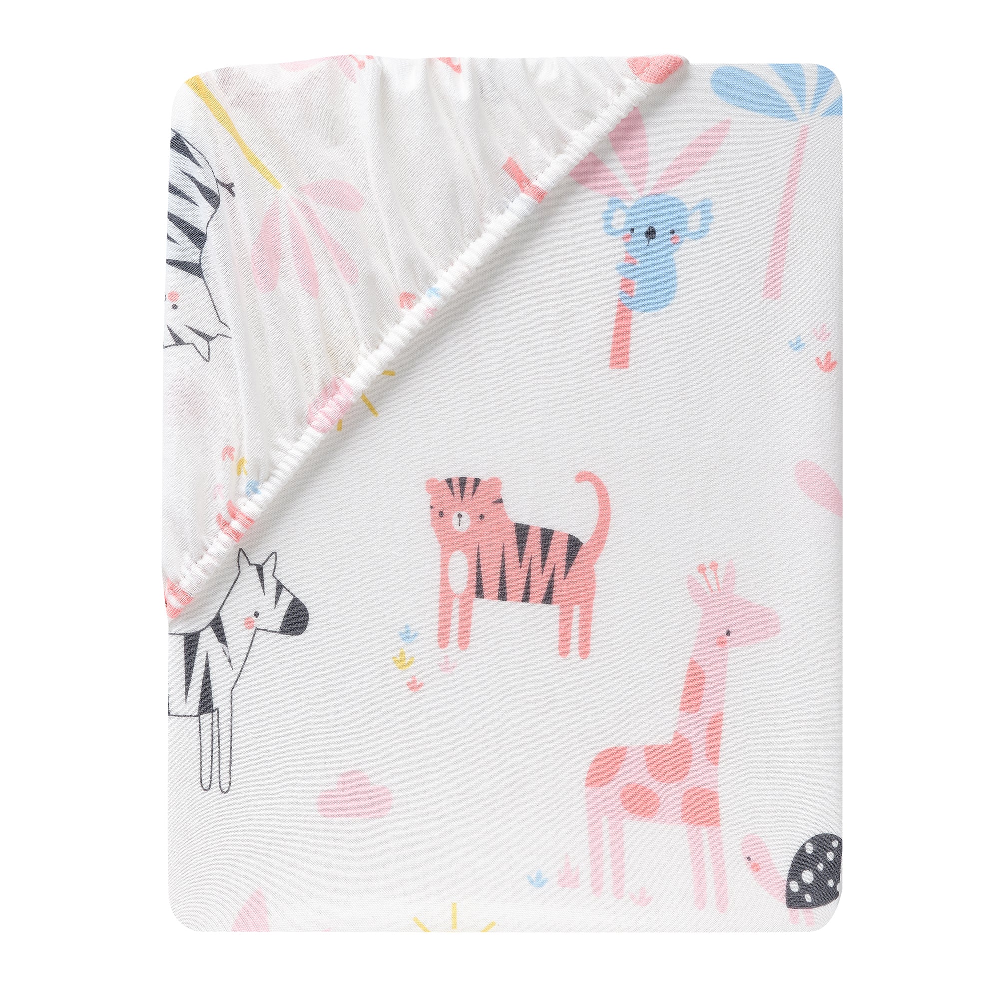 Snuggle Jungle Cotton Jersey Fitted Crib Sheet by Lambs & Ivy
