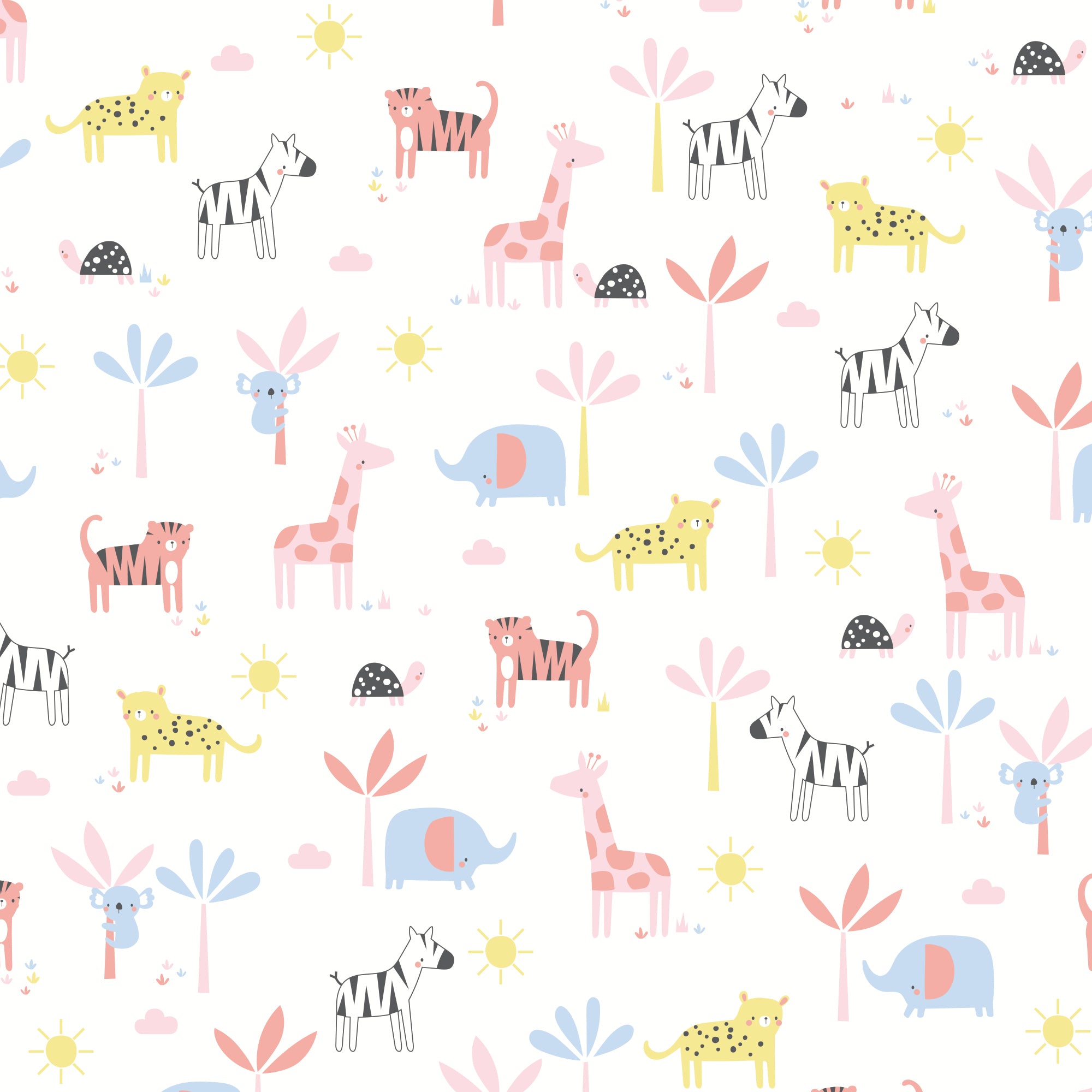 Snuggle Jungle Cotton Jersey Fitted Crib Sheet by Lambs & Ivy
