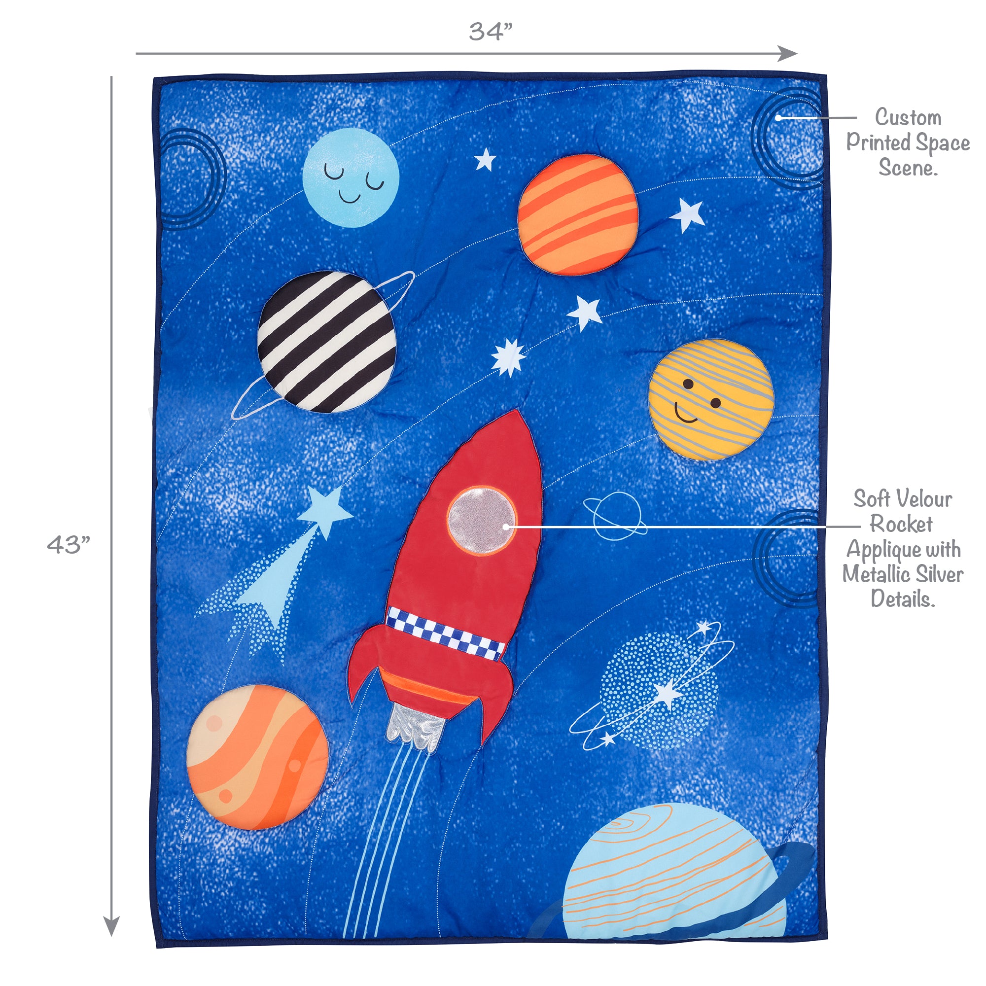Space Galaxy 3-Piece Crib Bedding Set by Little Lambs & Ivy