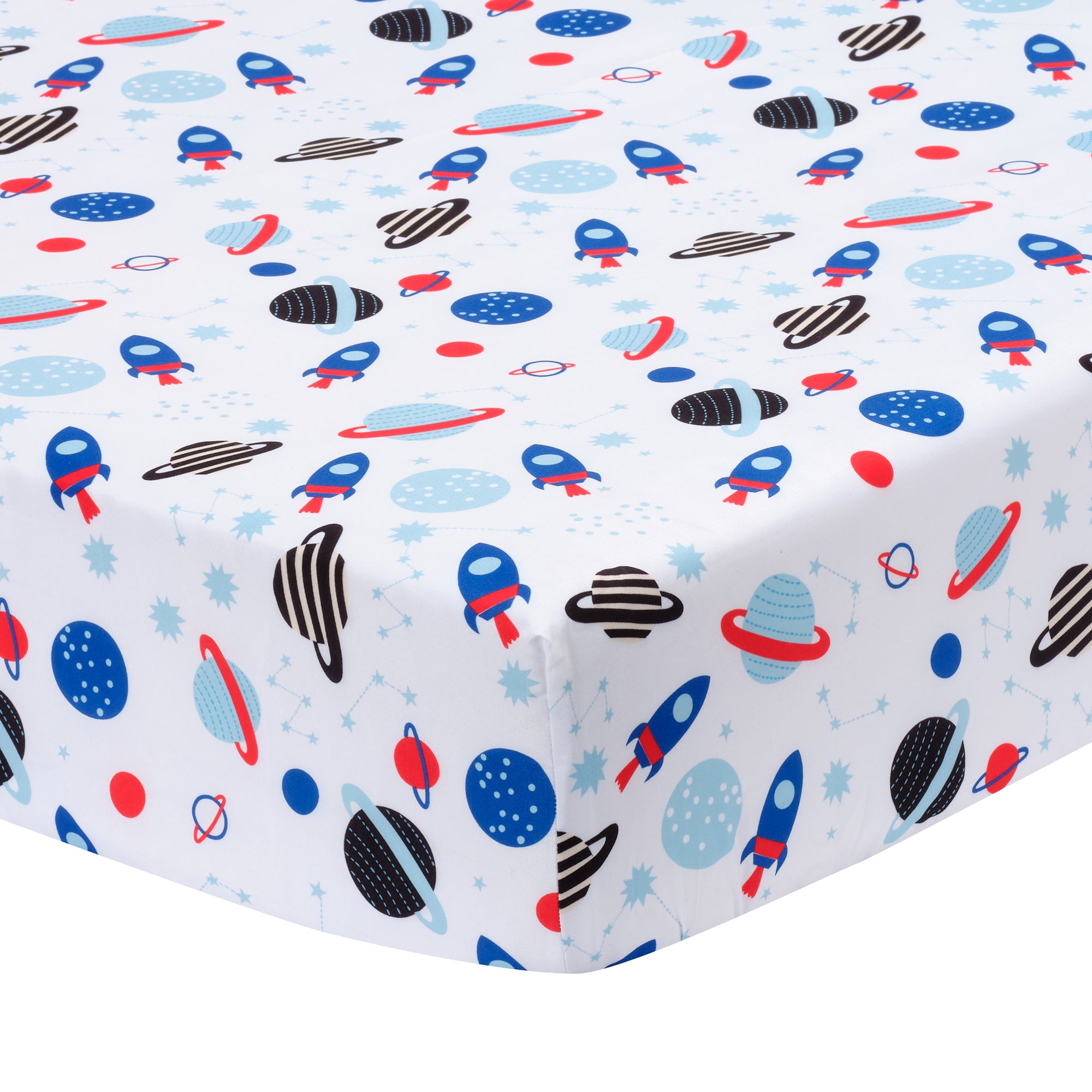 Space Galaxy Fitted Crib Sheet by Little Lambs & Ivy