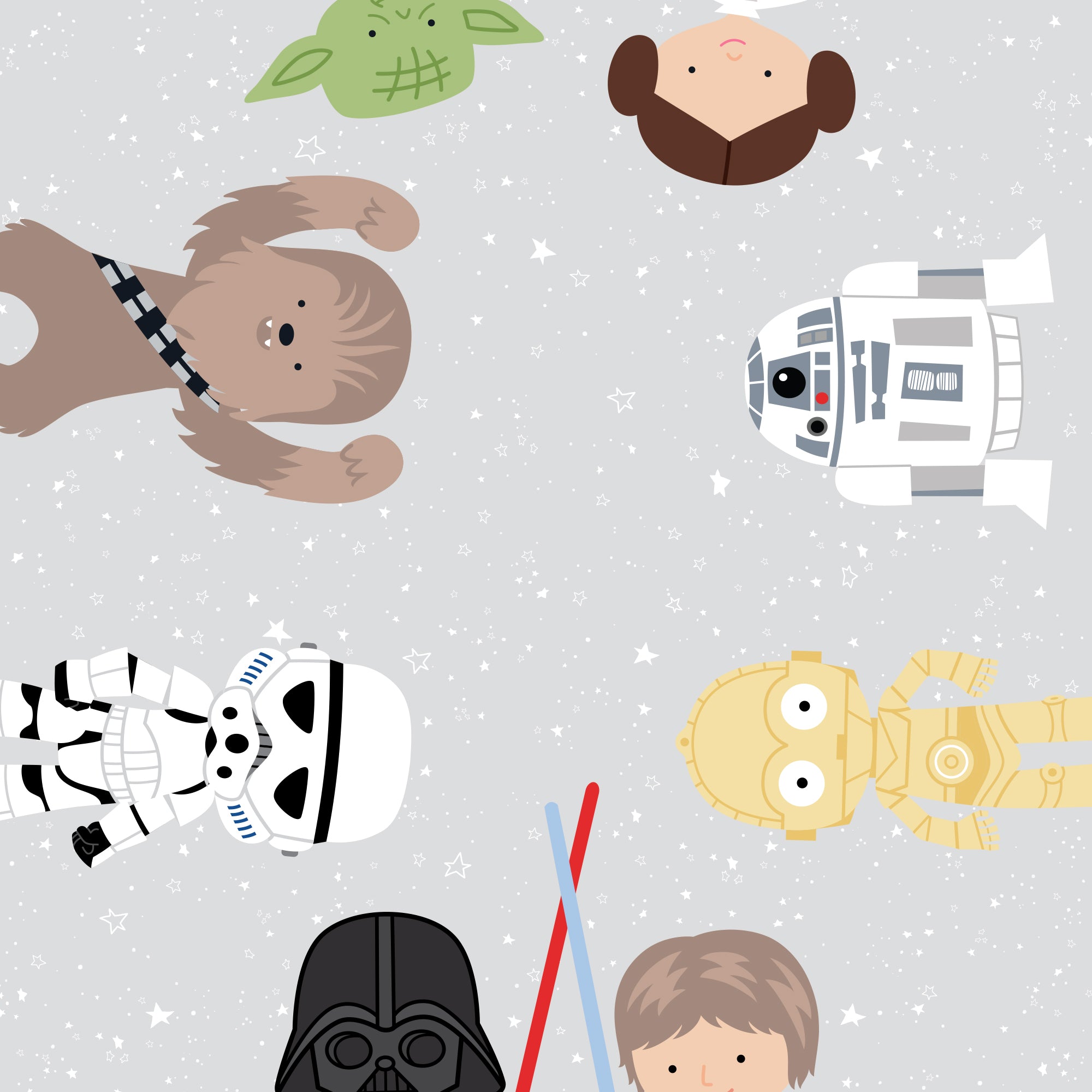 Star Wars Galaxy Fitted Crib Sheet by Lambs & Ivy