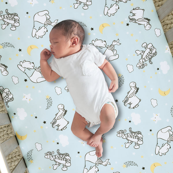 Starlight Pooh Fitted Crib Sheet by Bedtime Originals