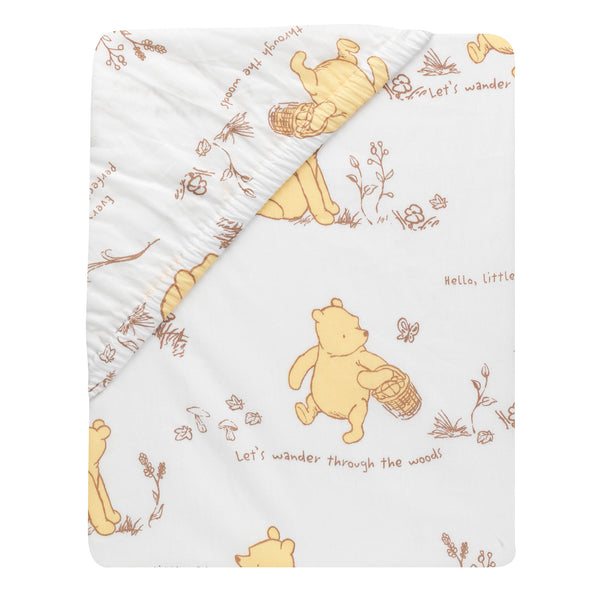 Storytime Pooh Cotton Fitted Crib Sheet by Lambs & Ivy