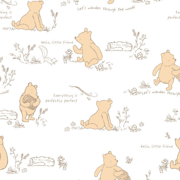 Storytime Pooh Cotton Fitted Crib Sheet by Lambs & Ivy