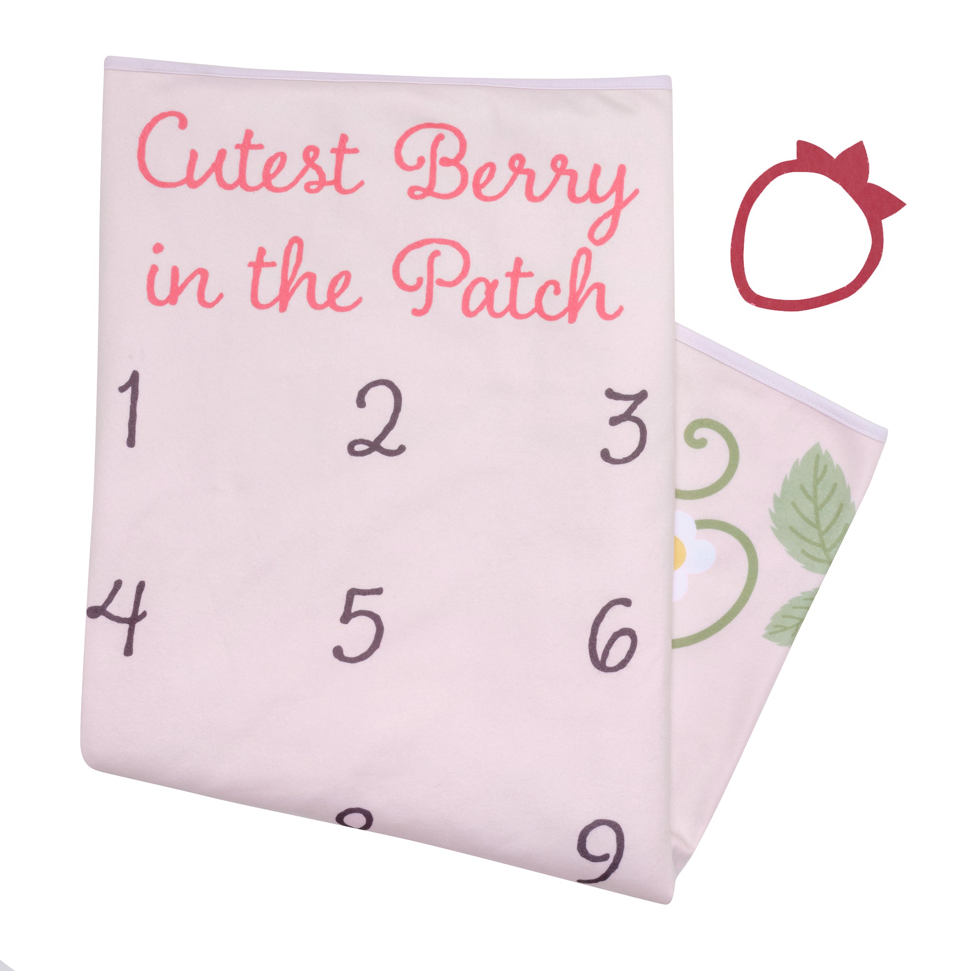 Strawberry Patch Milestone Baby Blanket by Lambs & Ivy