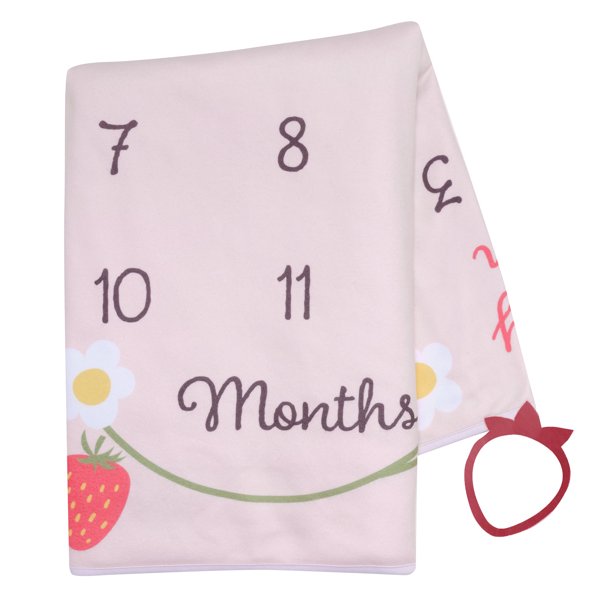 Strawberry Patch Milestone Baby Blanket by Lambs & Ivy