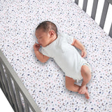 Signature Terrazzo Organic Cotton Fitted Crib Sheet by Lambs & Ivy