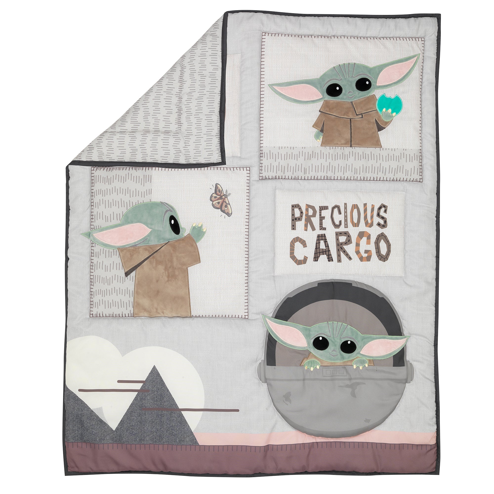 Star Wars The Child Baby Yoda Nursery 3-Piece Baby Crib Bedding