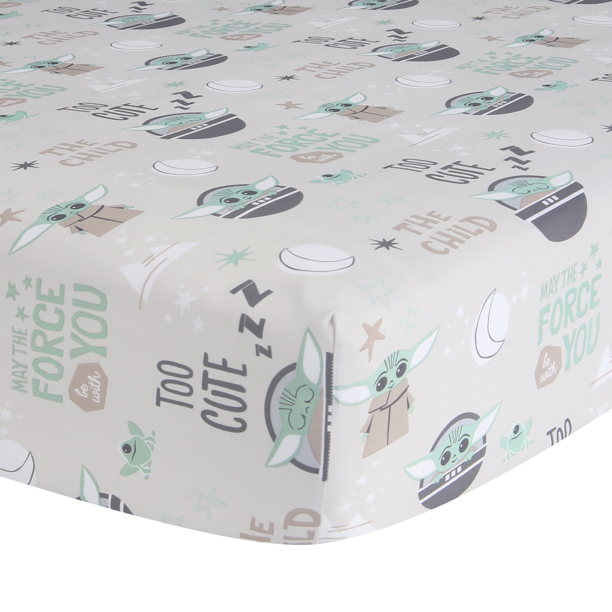 Star Wars Cozy Friends Grogu Fitted Crib Sheet by Lambs & Ivy