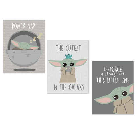 Star Wars The Child 3-Piece Unframed Wall Art by Lambs & Ivy