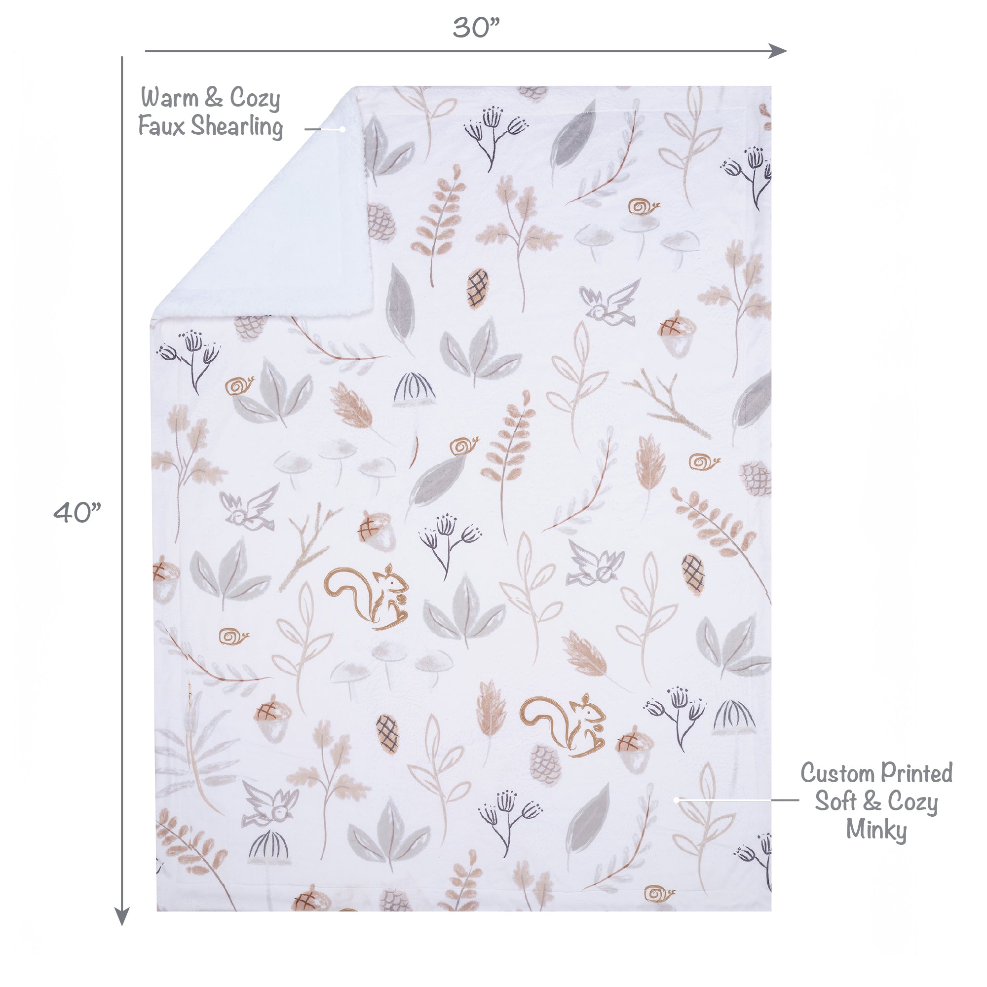 Treetop Fox Baby Blanket by Lambs & Ivy