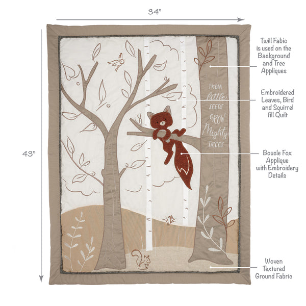 Treetop Fox 3-Piece Crib Bedding Set by Lambs & Ivy