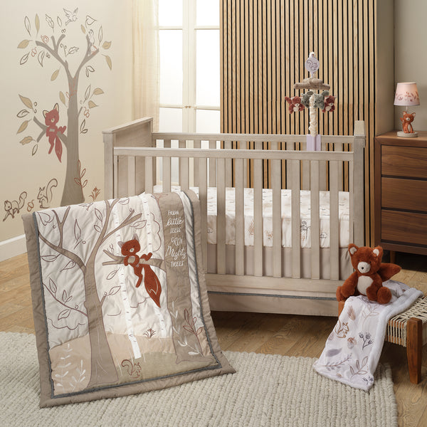 Treetop Fox Cotton Fitted Crib Sheet by Lambs & Ivy