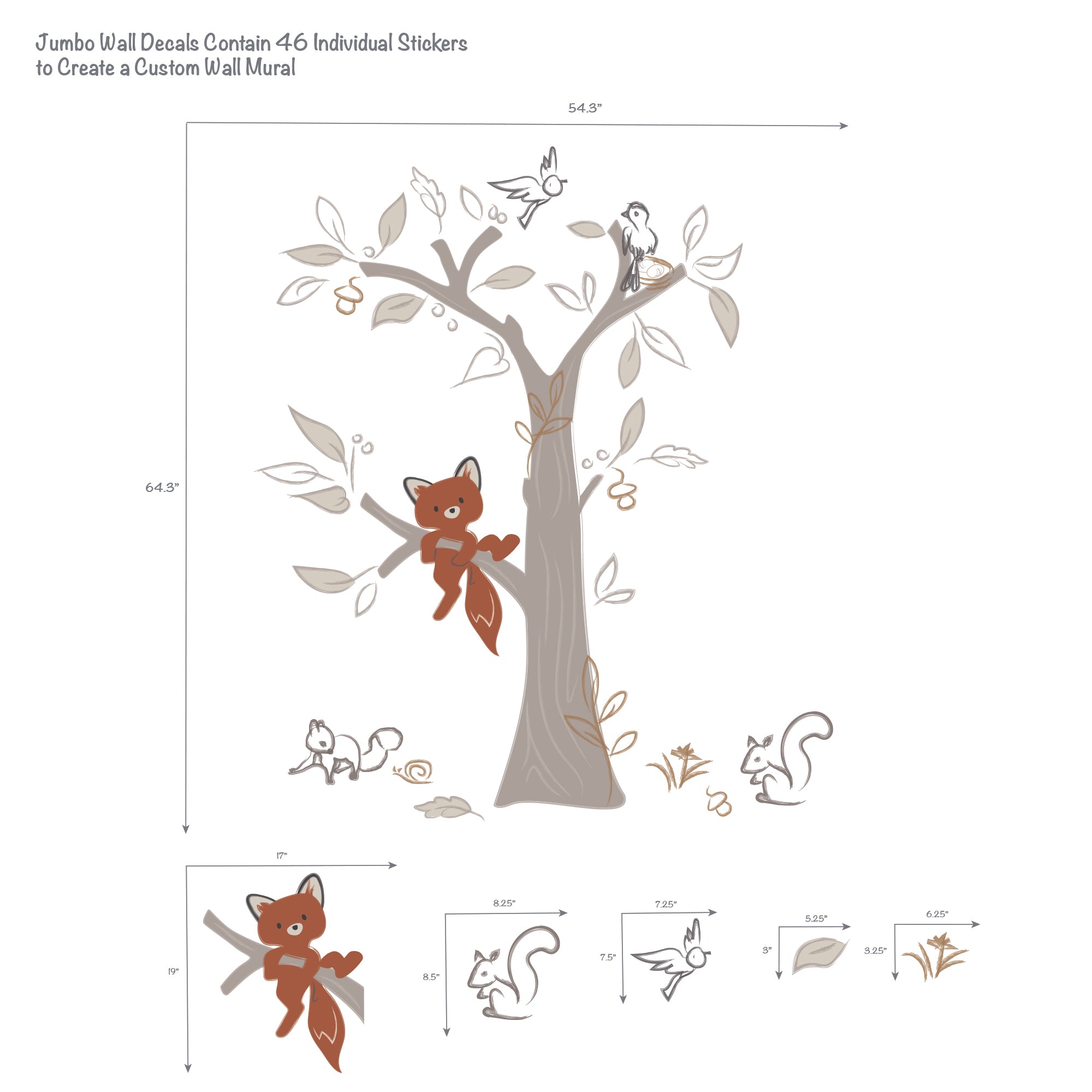 Treetop Fox Wall Decals by Lambs & Ivy