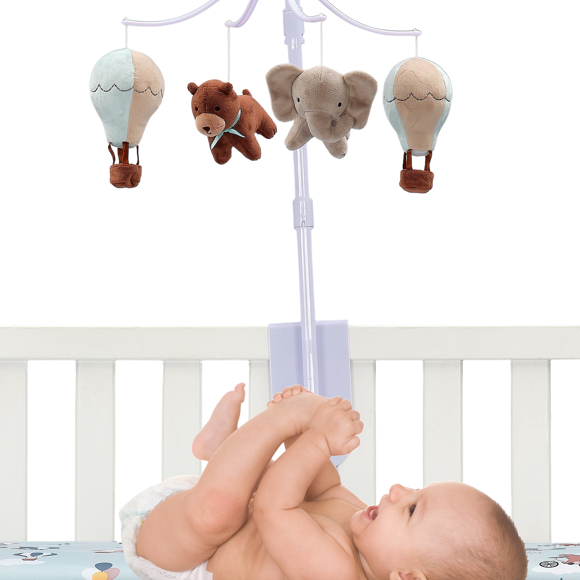 Up Up & Away Musical Baby Crib Mobile by Bedtime Originals