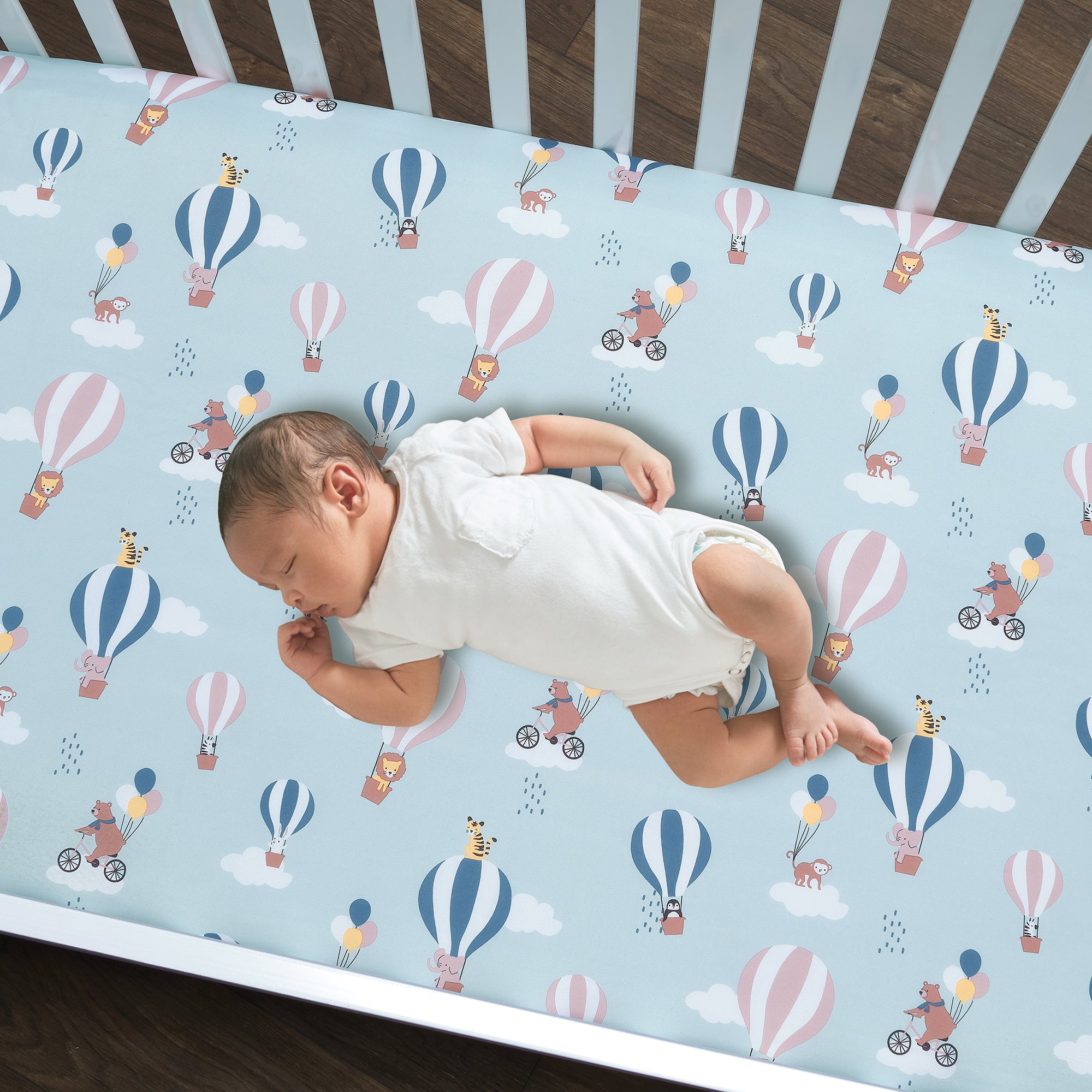 Up Up & Away Fitted Crib Sheet by Bedtime Originals