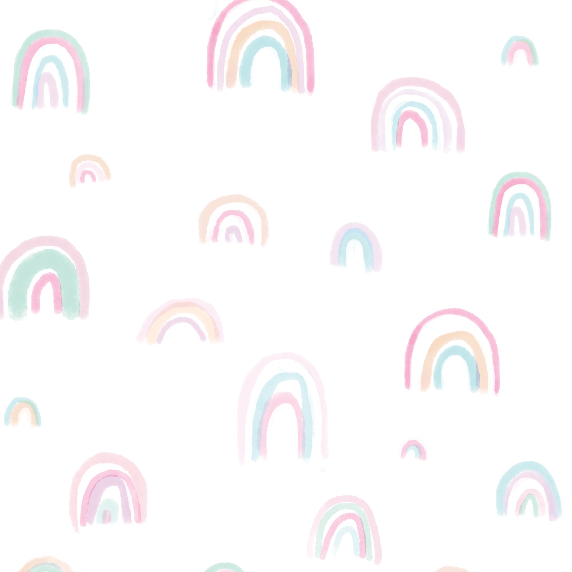Watercolor Pastel Rainbow Cotton Fitted Crib Sheet by Lambs & Ivy