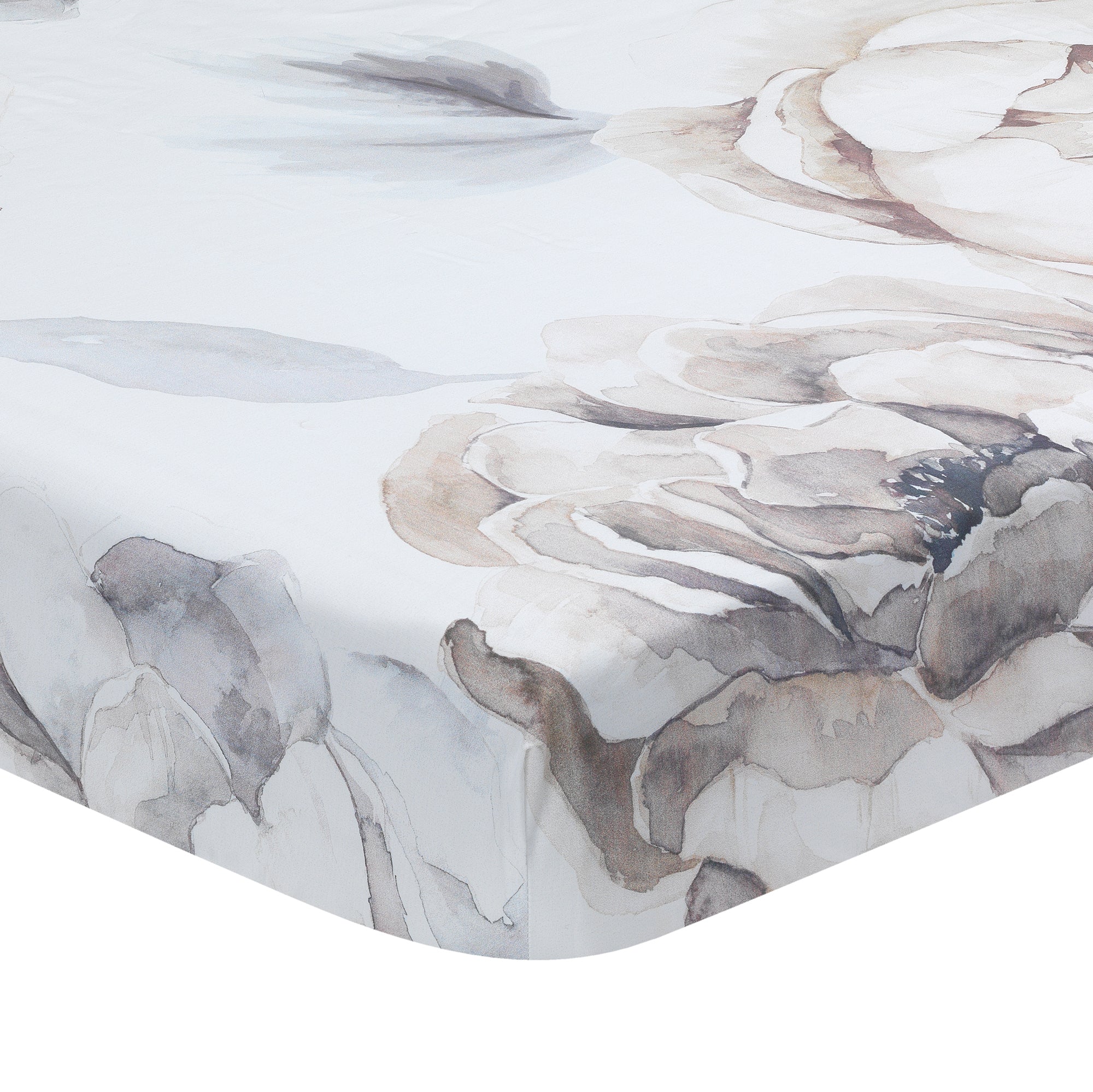 Signature Watercolor Floral Organic Cotton Fitted Crib Sheet by Lambs & Ivy