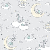 Winnie the Pooh Cozy Friends Gray Fitted Crib Sheet by Lambs & Ivy