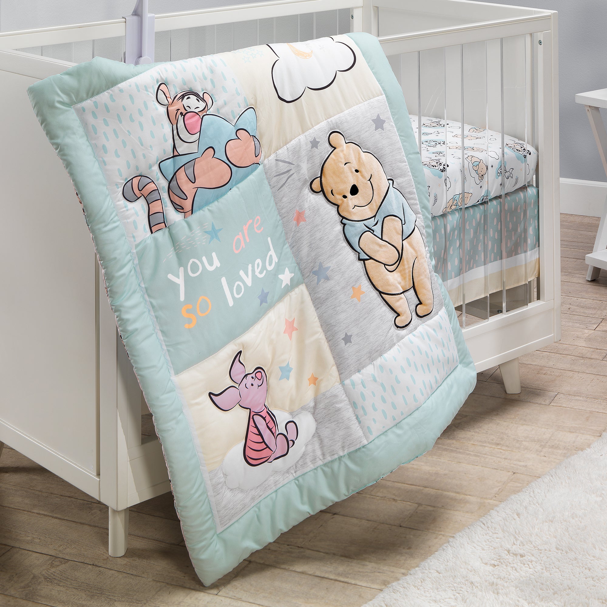 Disney Baby Winnie the Pooh Hugs 3-Piece Nursery Crib Bedding Set