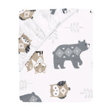 Woodland Forest Cotton Fitted Crib Sheet by Lambs & Ivy
