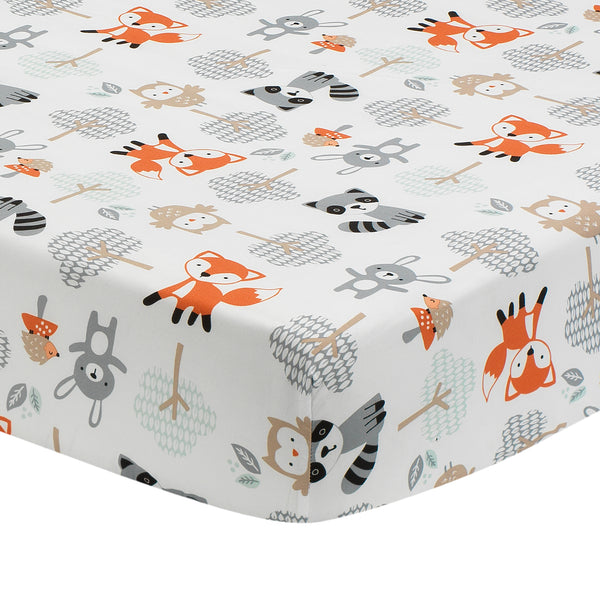 Woodland Friends Fitted Crib Sheet by Bedtime Originals