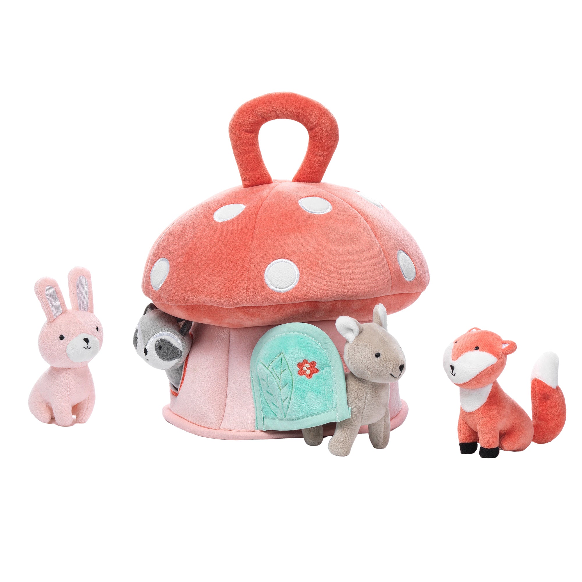 Plush Mushroom Playhouse Interactive Toy with Animals by Lambs & Ivy