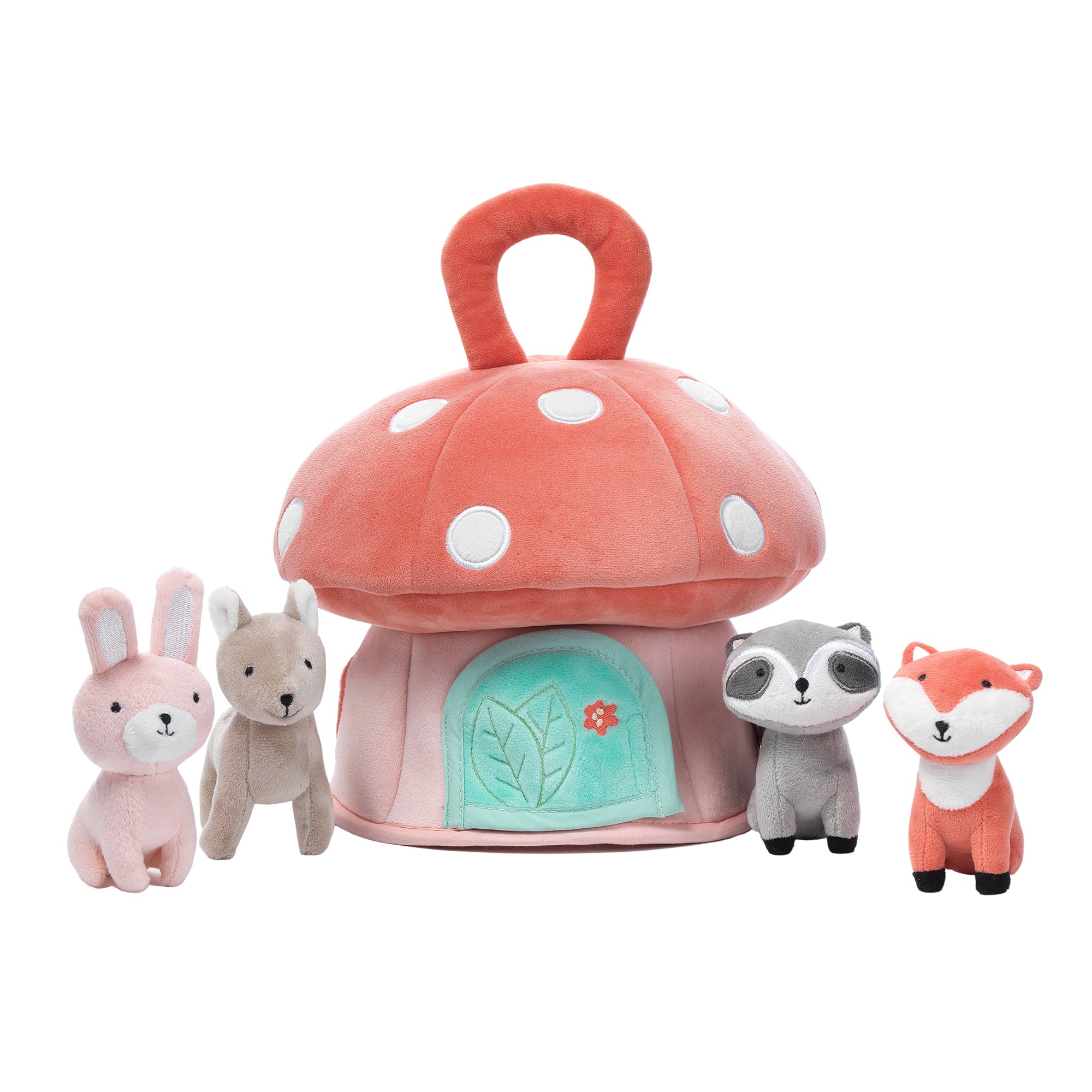Plush Mushroom Playhouse Interactive Toy with Animals by Lambs & Ivy