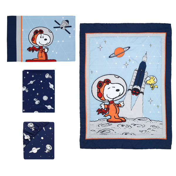 Astronaut Snoopy 4-Piece Toddler Bedding Set by Bedtime Originals
