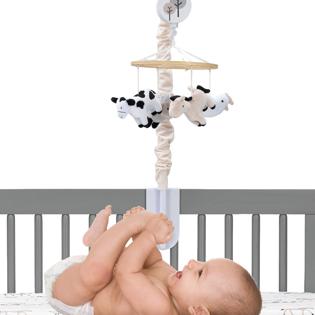 Baby Farm Animals Musical Baby Crib Mobile Soother Toy – Lambs & Ivy