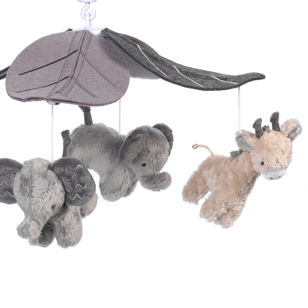 Lambs & Ivy Jungle Friends Musical Baby Crib Mobile Animals Soother Toy