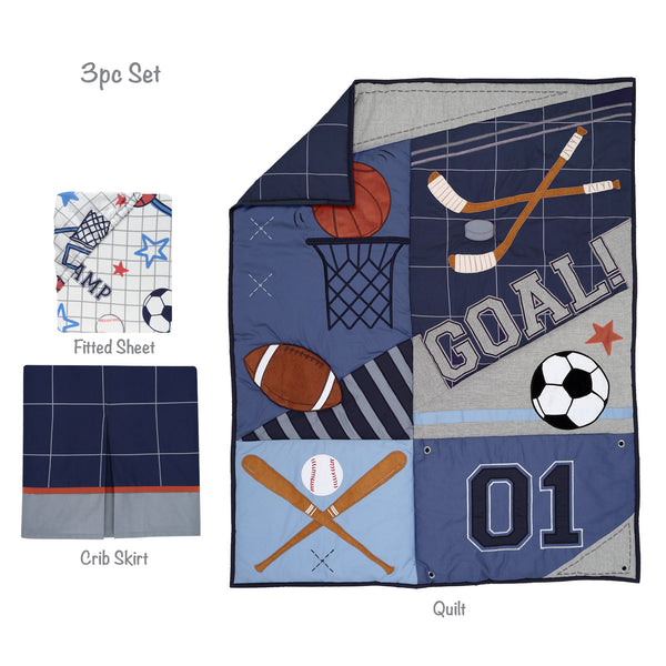 Baby Sports 3-Piece Crib Bedding Set by Lambs & Ivy