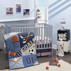 Baby boy sports store crib bedding