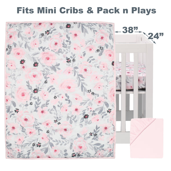 Blossom 3-Piece Mini Crib Bedding Set by Bedtime Originals
