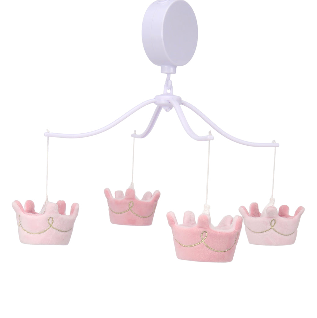 Disney Princesses Pink Crown Musical Baby Crib Mobile Soother Toy ...