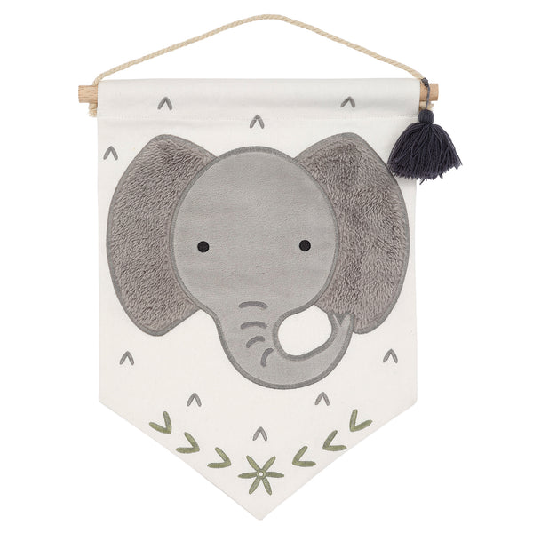 Elephant Canvas Banner Wall Art by Lambs & Ivy