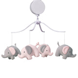 Eloise Pink/Gray Elephant Musical Baby Crib Mobile – Lambs & Ivy