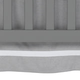 Signature Gray Linen Crib Skirt by Lambs & Ivy