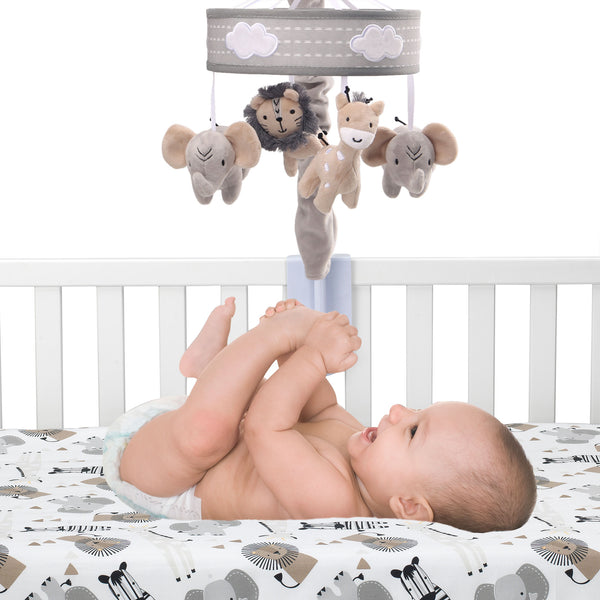 Jungle Safari Musical Baby Crib Mobile by Lambs & Ivy