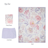 Lavender Floral 3-Piece Crib Bedding Set by Bedtime Originals