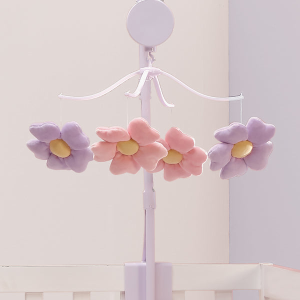 Lavender Floral Musical Baby Crib Mobile by Bedtime Originals