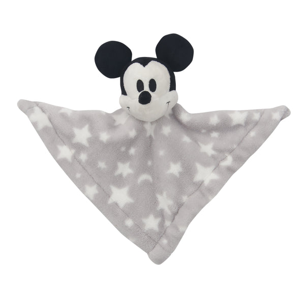 Mickey Mouse Gray Stars Security Blanket by Lambs & Ivy